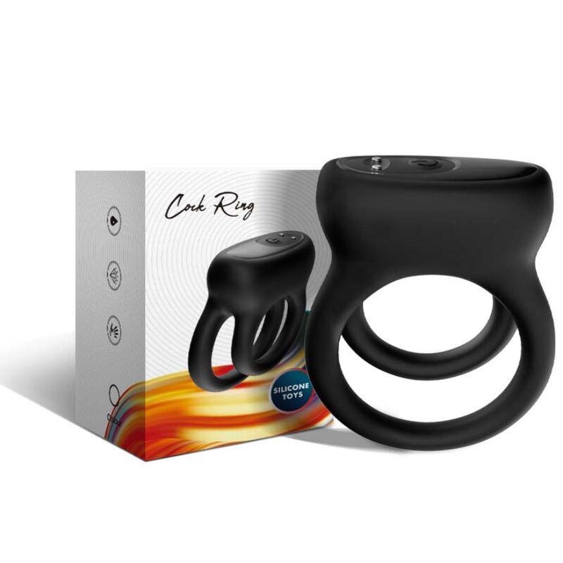 ARMONY - VIBRATORE DOPPIO ANELLO NERO – Cockring con vibrazione – foto 5