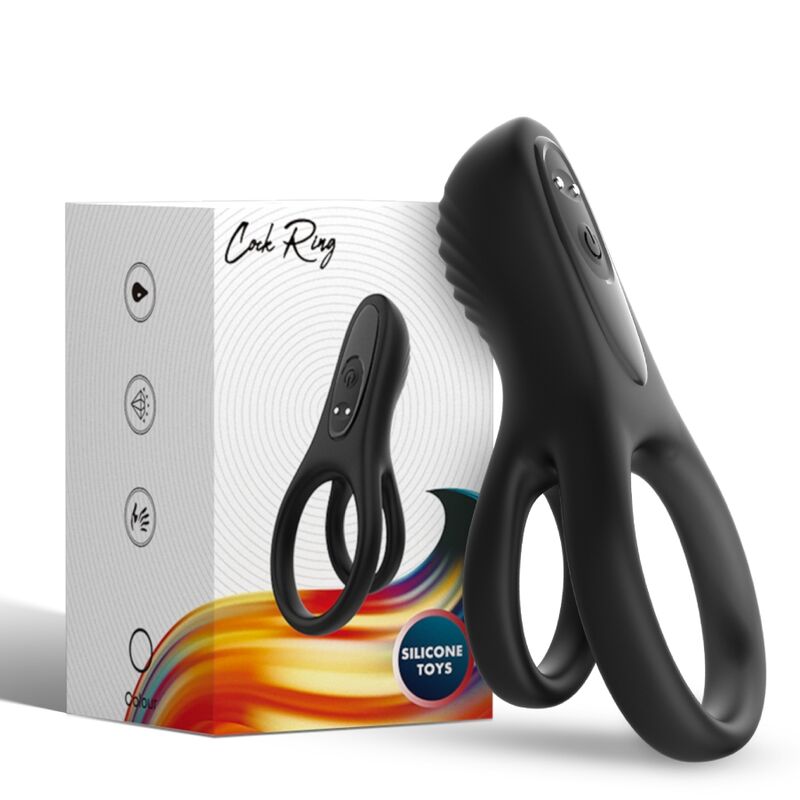 ARMONY - VIBRATORE DOPPIO ANELLO NERO – Cockring con vibrazione – foto 5