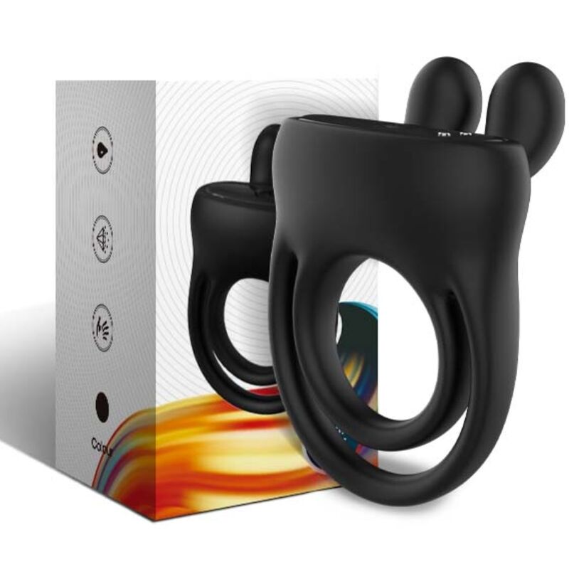 ARMONY - ANELLO VIBRATORE RABBIT NERO – Cockring con vibrazione – foto 5