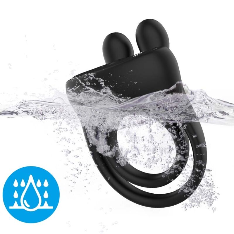 ARMONY - ANELLO VIBRATORE RABBIT NERO – Cockring con vibrazione – foto 3