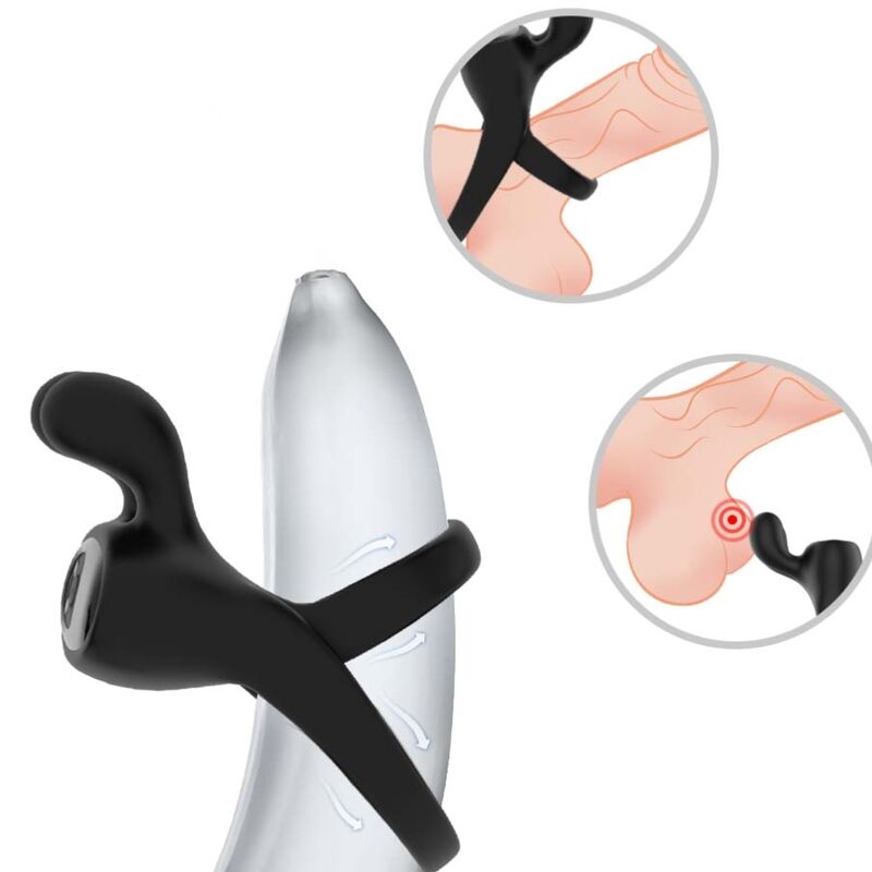 ARMONY - ANELLO VIBRATORE RABBIT NERO – Cockring con vibrazione – foto 2