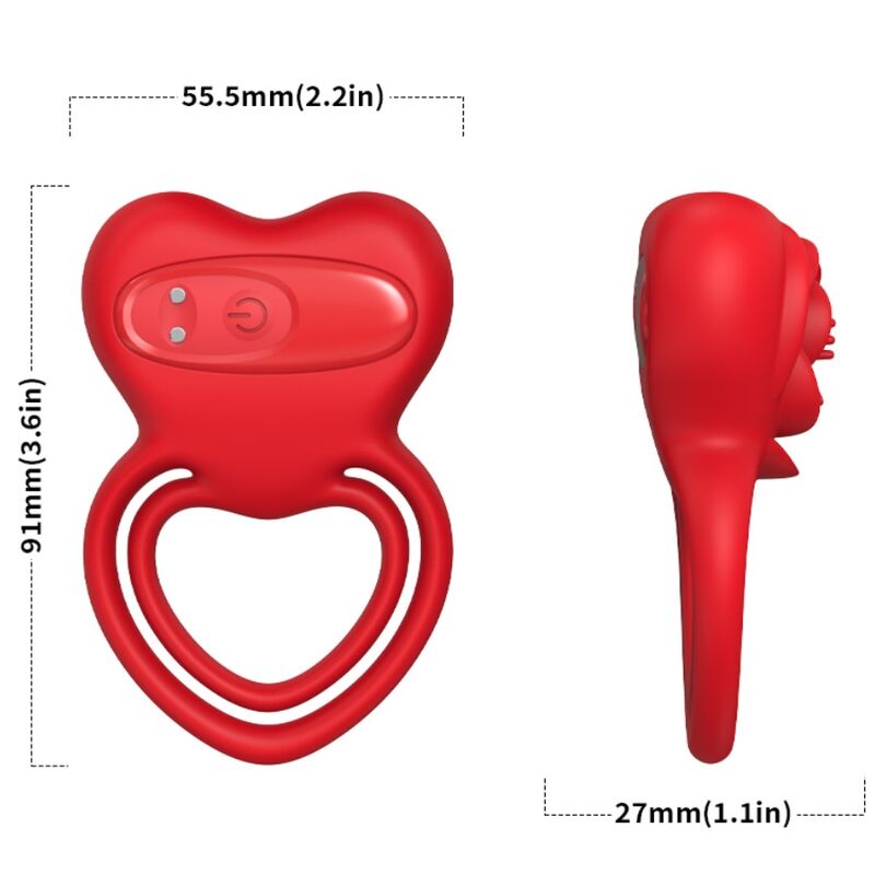 ARMONY - ANELLO VIBRATORE CUORE ROSSO – Cockring con vibrazione – foto 3