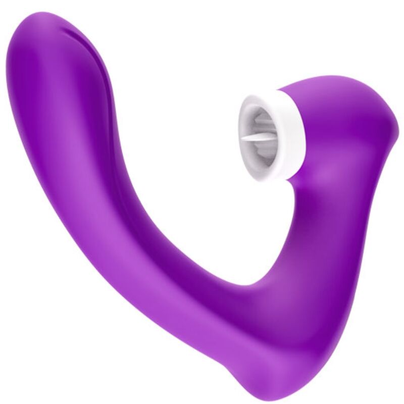 ARMONY - SECRETKISS LECCATO CLIT VIBRANTE E VIBRATORE CURVO VIOLA – Stimolatore d'aria con vibrazione