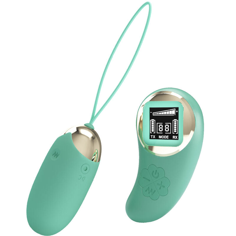 PRETTY LOVE - MINIERA DI UOVO VIBRANTE CON TELECOMANDO VERDE – Uova vibranti
