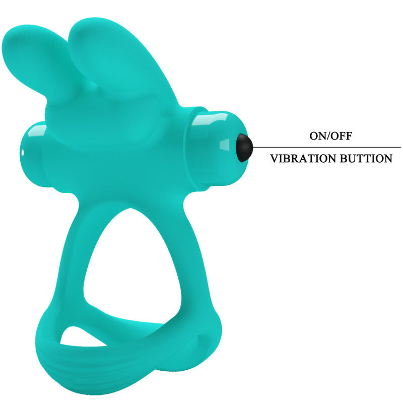 PRETTY LOVE - ANELLO VIBRATORE CONIGLIO VERDE DANTE – Cockring con vibrazione – foto 5