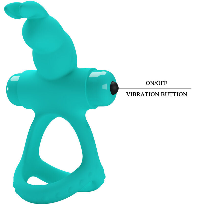 PRETTY LOVE - ANELLO VIBRATORE CONIGLIO VERDE FIGGY – Cockring con vibrazione – foto 6
