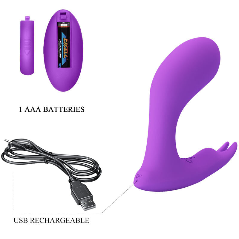 PRETTY LOVE - TELECOMANDO IDABELLE VIBRAZIONE E PULSAZIONE VIOLA – Telecomando – foto 5