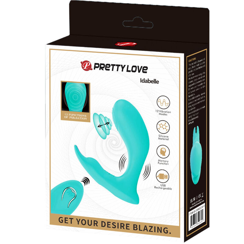 PRETTY LOVE - TELECOMANDO IDABELLE VIBRAZIONE E PULSAZIONE BLU – Telecomando – foto 7