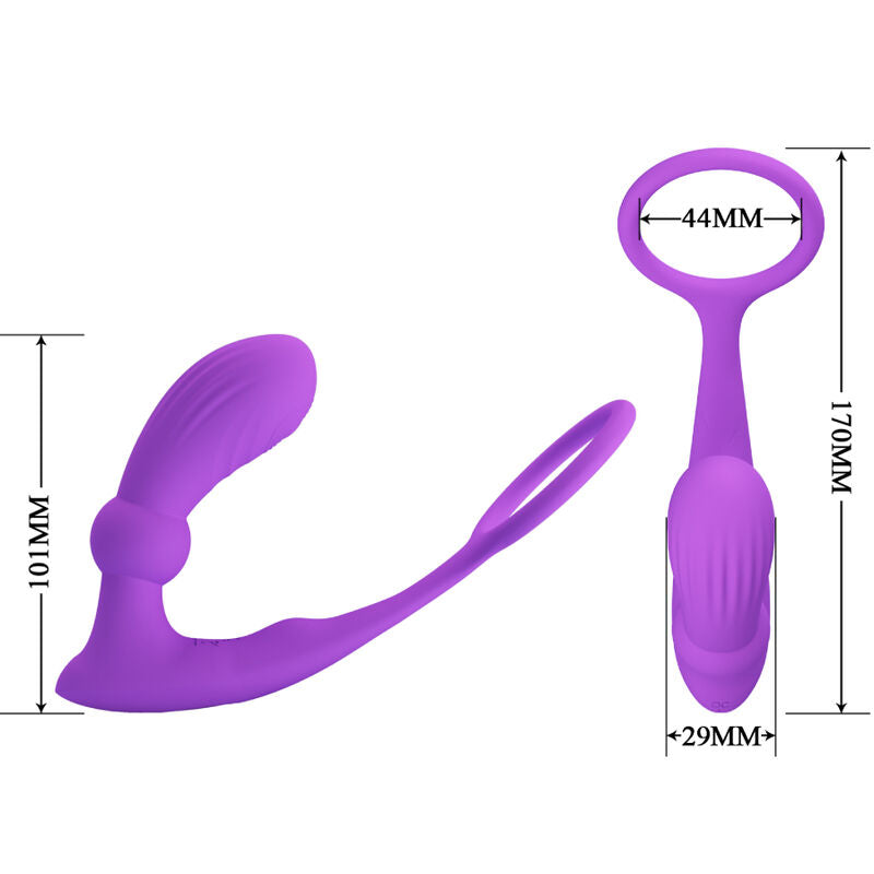 PRETTY LOVE - ANELLO WARREN E VIBRATORE ANALE VIOLA – Vibratori anali – foto 4
