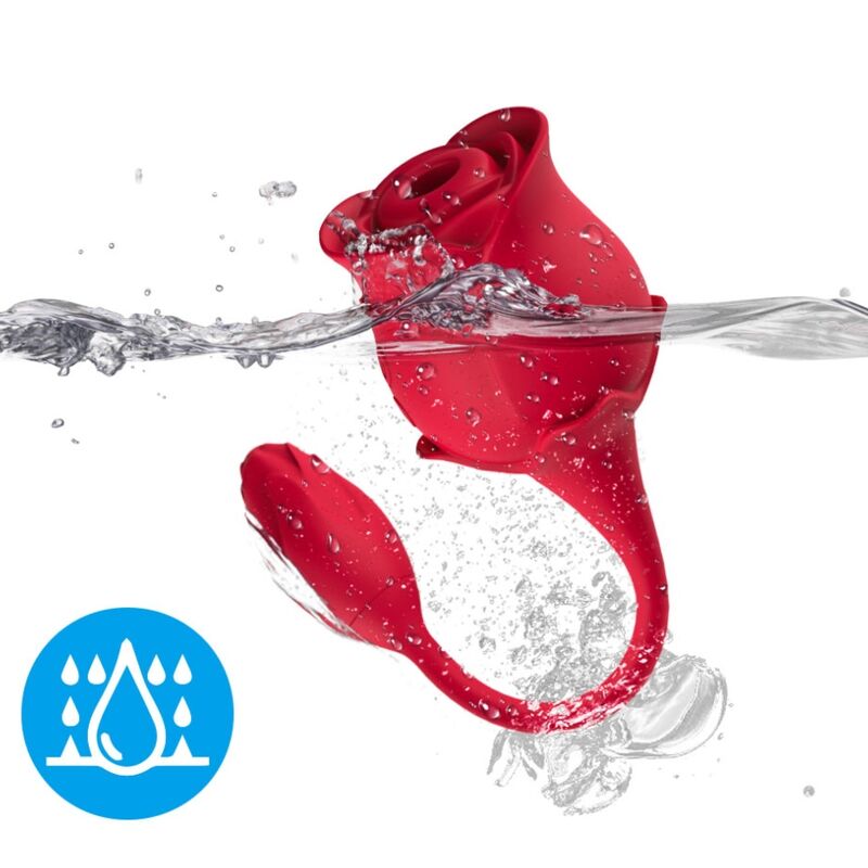 ARMONY - VIBRATORE E SUCCHIATORE CLITORIDE ROSA 10 MODALITÀ ROSSO – Stimolatore d'aria con vibrazione – foto 3
