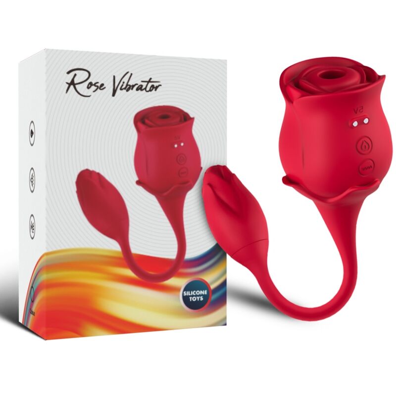ARMONY - VIBRATORE E SUCCHIATORE CLITORIDE ROSA 10 MODALITÀ ROSSO – Stimolatore d'aria con vibrazione