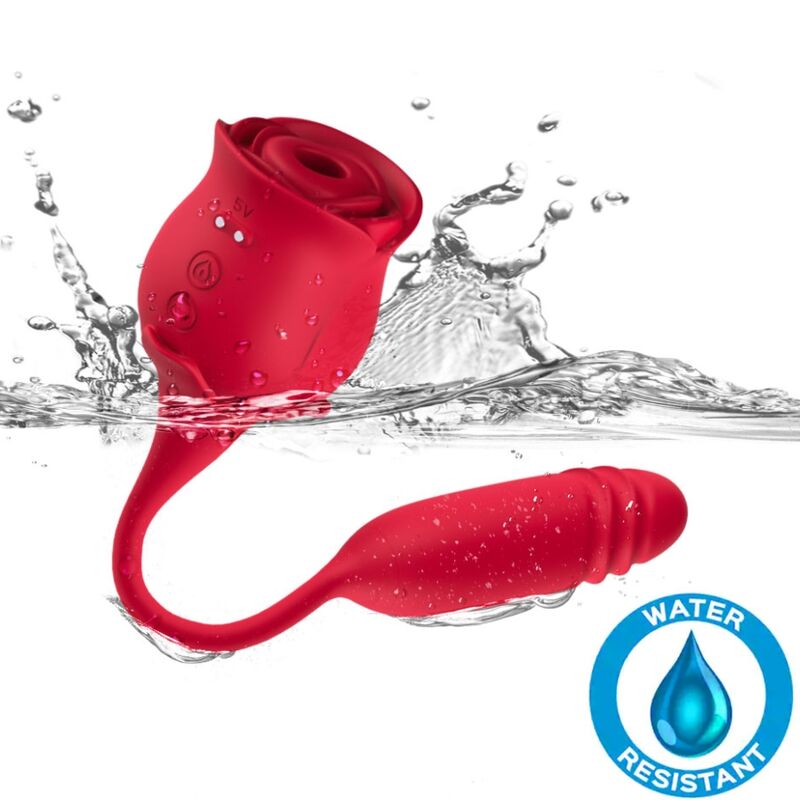 ARMONY - ROSEKNIGTH CLITORIDE SUCKER & VIBRATOR ROSSO – Stimolatore d'aria con vibrazione – foto 3