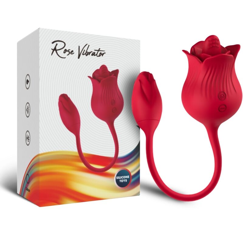 ARMONY - VIBRATORE ROSA CON COLA ROSSO – Stimolatore d'aria con vibrazione – foto 5