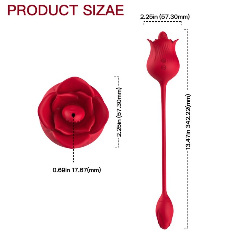 ARMONY - VIBRATORE ROSA CON COLA ROSSO – Stimolatore d'aria con vibrazione – foto 4