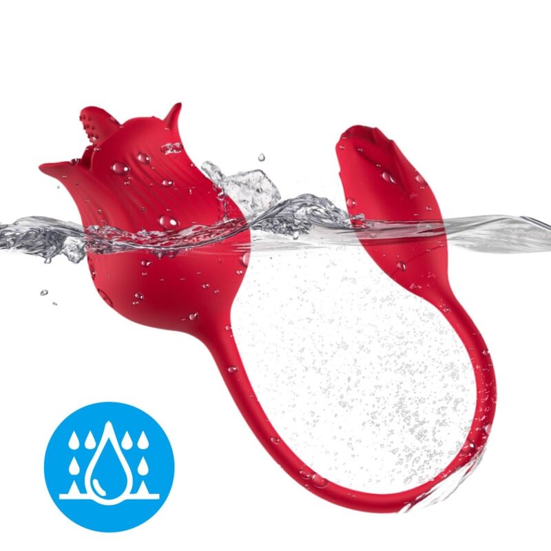 ARMONY - VIBRATORE ROSA CON COLA ROSSO – Stimolatore d'aria con vibrazione – foto 3