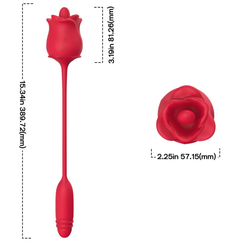 ARMONY - 3 IN 1 ROSA, STIMOLATORE, ASPIRAZIONE E SU&GIÙ CON CODA ROSSA – Stimolatore d'aria con vibrazione – foto 4