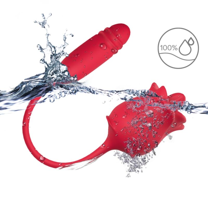 ARMONY - 3 IN 1 ROSA, STIMOLATORE, ASPIRAZIONE E SU&GIÙ CON CODA ROSSA – Stimolatore d'aria con vibrazione – foto 3