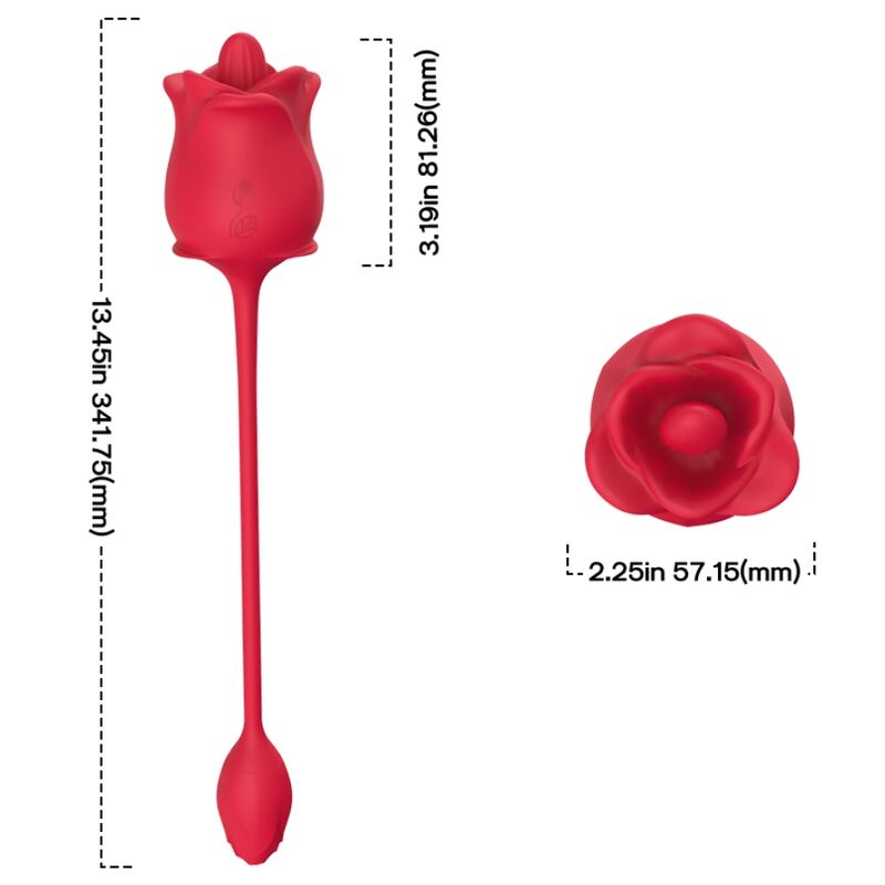 ARMONY - STIMOLATORE E VIBRATORE ROSA 2 IN 1 CON ASPIRAZIONE E CODA ROSSA 10 MODALITÀ – Stimolatore d'aria con vibrazione – foto 4