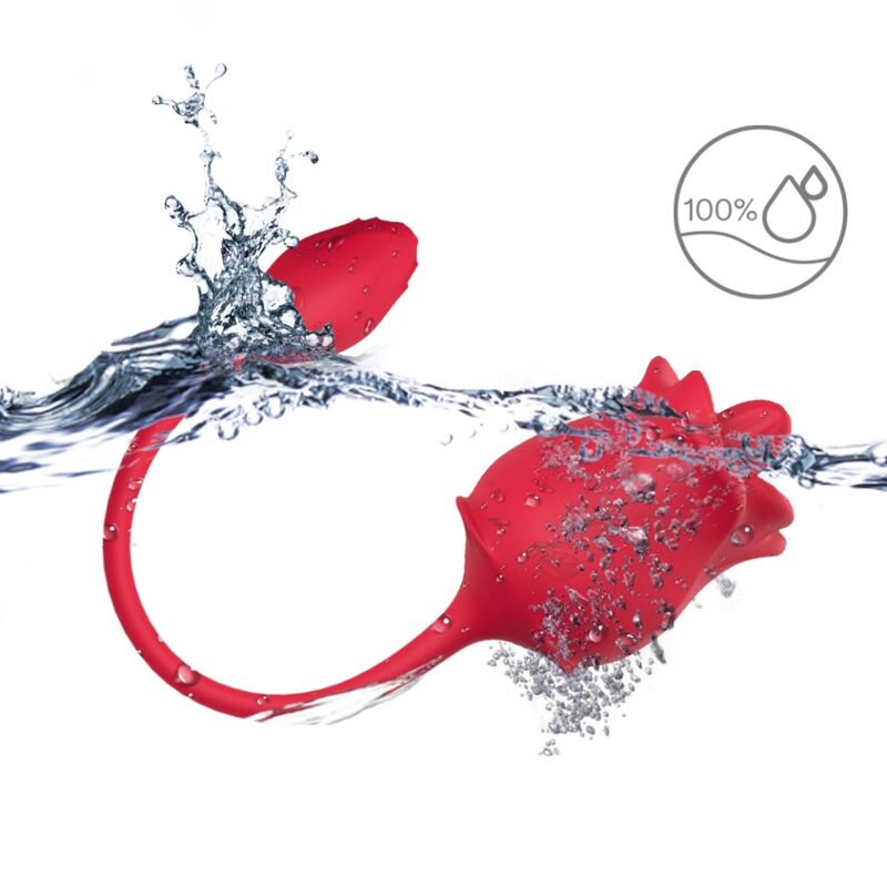 ARMONY - STIMOLATORE E VIBRATORE ROSA 2 IN 1 CON ASPIRAZIONE E CODA ROSSA 10 MODALITÀ – Stimolatore d'aria con vibrazione – foto 3