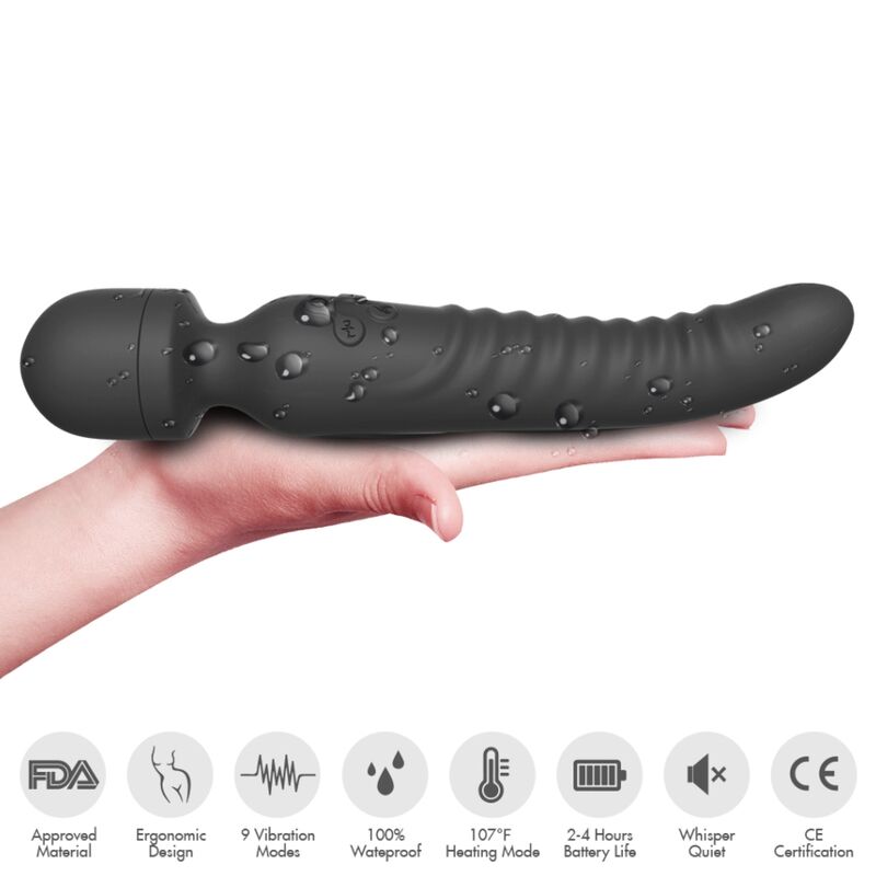 ARMONY - MASSAGGIATORE E VIBRATORE MISSION EFFETTO CALORE NERO – Per il clitoride – foto 3