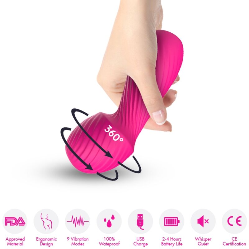 ARMONY - MASSAGGIATORE DAZZLE E VIBRATORE PICCOLO FUCSIA – Per il clitoride – foto 2