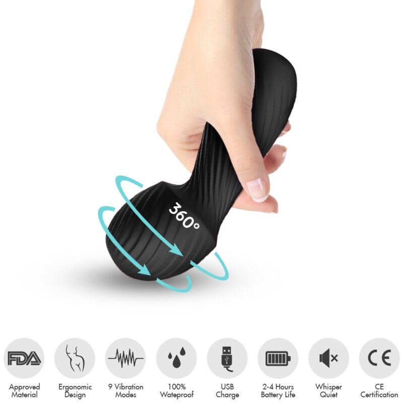 ARMONY - MASSAGGIATORE E VIBRATORE DAZZLE PICCOLO NERO – Per il clitoride – foto 2