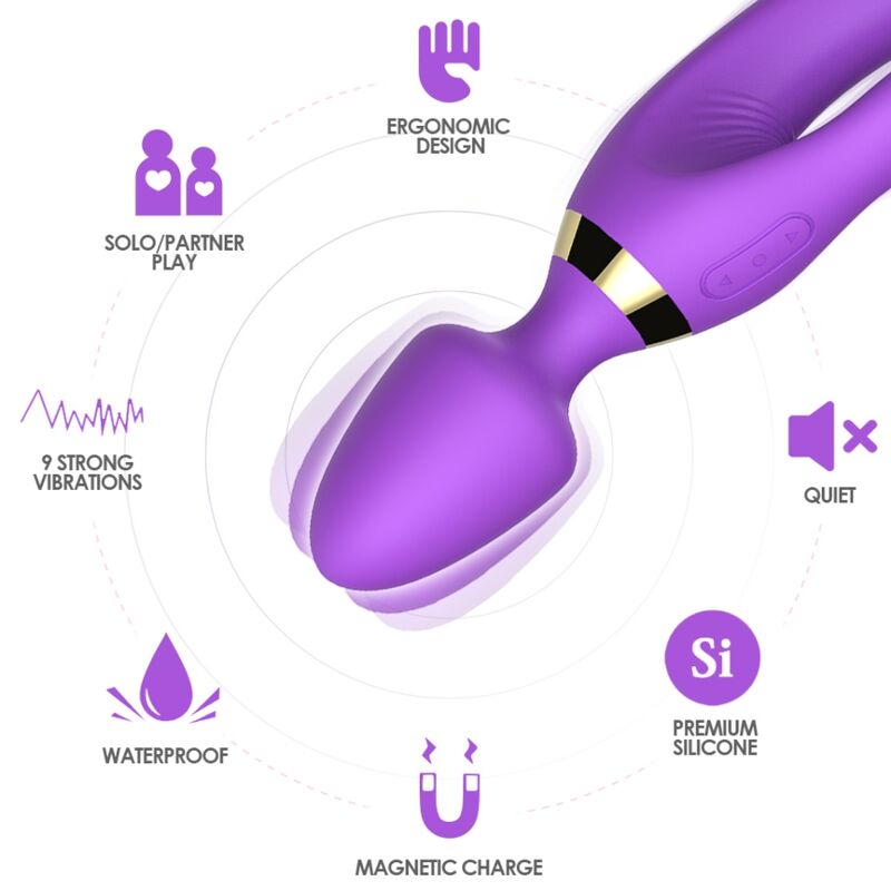 ARMONY - MASSAGGIATORE E VIBRATORE RABBIT VIOLA – Per il clitoride – foto 3