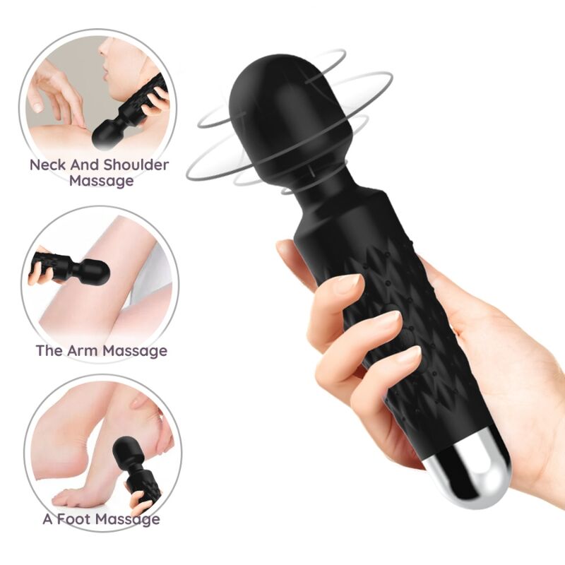 ARMONY - MASSAGGIATORE E VIBRATORE POSTINO TESTA SUPER FLESSIBILE NERA – Per il clitoride