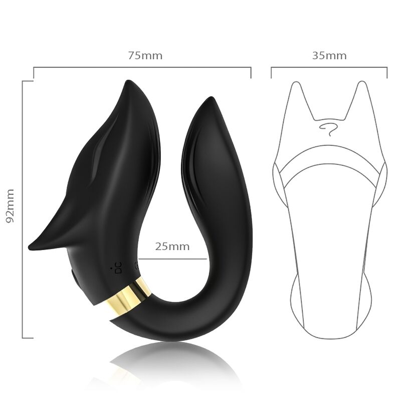 ARMONY - VIBRATORE FOX PER COPPIA TELECOMANDO NERO – Vibratore per coppie UD – foto 3