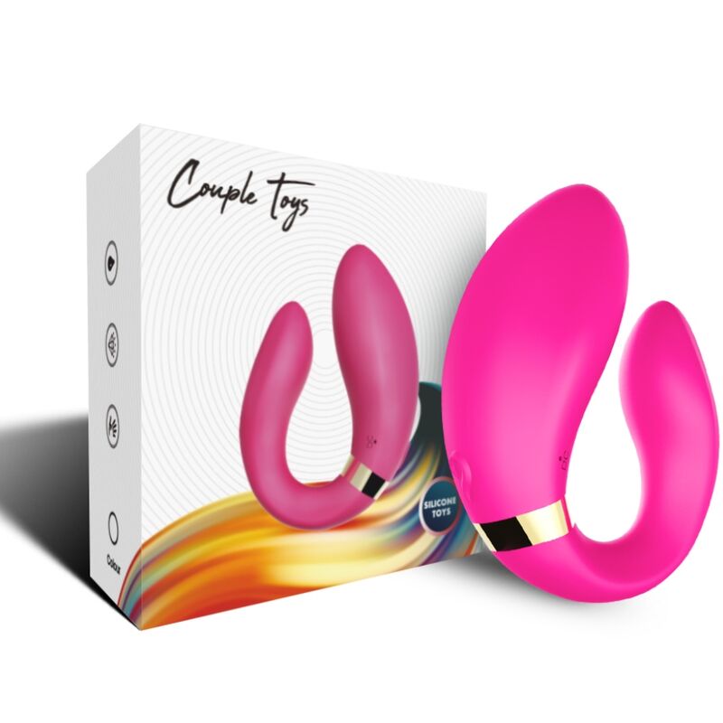 ARMONY - VIBRATORE A MEZZALUNA PER COPPIA TELECOMANDO FUCSIA – Vibratore per coppie UD – foto 4