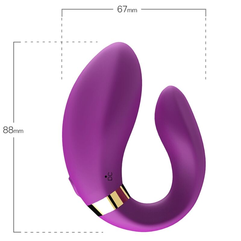 ARMONY - VIBRATORE A MEZZALUNA PER COPPIA TELECOMANDO VIOLA – Vibratore per coppie UD – foto 3