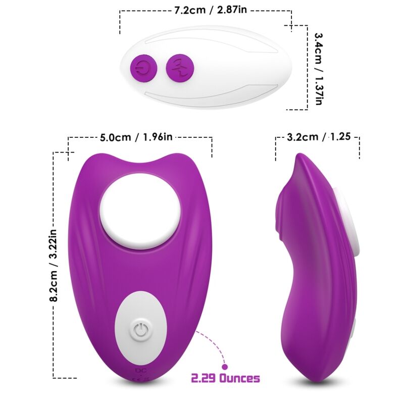 ARMONY - MUTANDINA INDOSSABILE CON VIBRATORE TELECOMANDO VIOLA – Per il clitoride – foto 3
