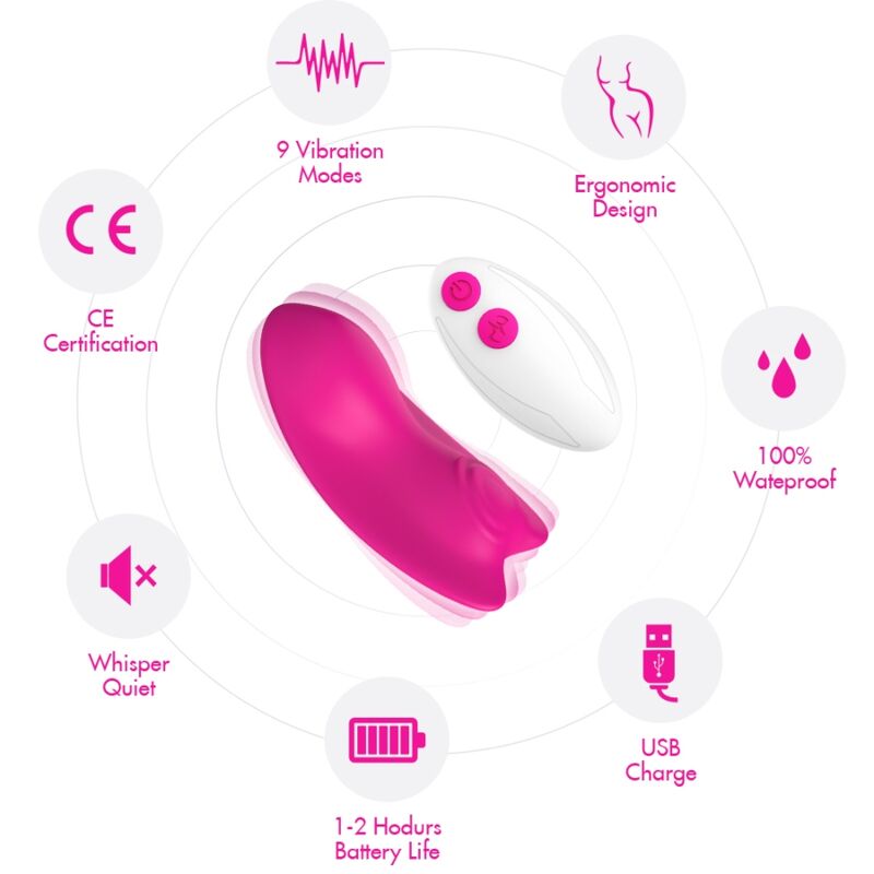 ARMONY - MUTANDINA INDOSSABILE CON VIBRATORE TELECOMANDO VIOLA – Per il clitoride – foto 4