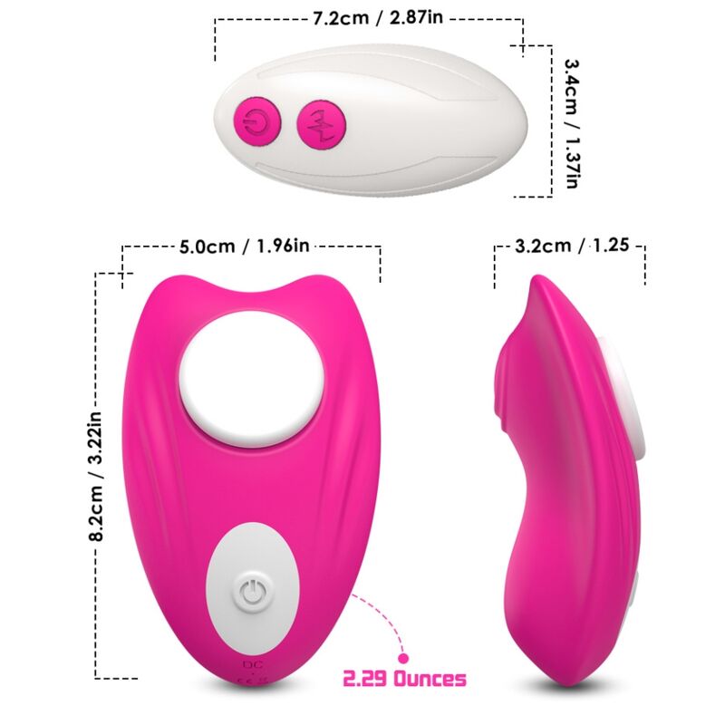 ARMONY - MUTANDINA INDOSSABILE CON VIBRATORE TELECOMANDO BUTTERFLY ROSA – Per il clitoride – foto 2