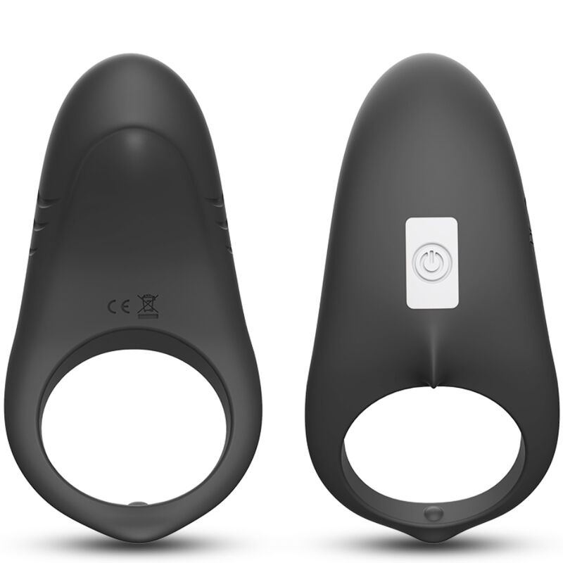 ARMONY - ANELLO VIBRATORE SHARK PER TELECOMANDO DI COPPIA NERO – Cockring con vibrazione – foto 3