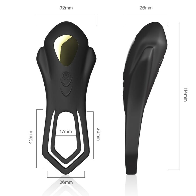 ARMONY - TELECOMANDO VIBRATORE ROADSTER DOPPIO ANELLO NERO – Cockring con vibrazione – foto 3
