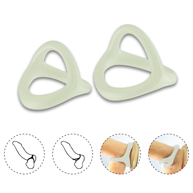 ARMONY - ANELLO TRESOR DOPPIO IN SILICONE LUMINOSO – Cockring senza vibrazione – foto 3