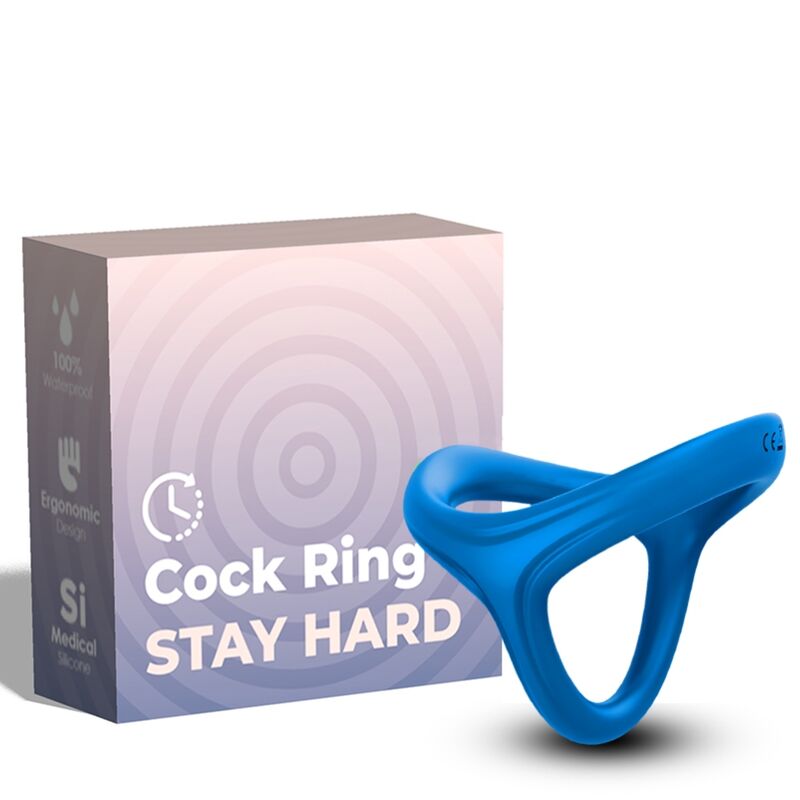 ARMONY - ANELLO TRESOR DOPPIO IN SILICONE BLU – Cockring senza vibrazione