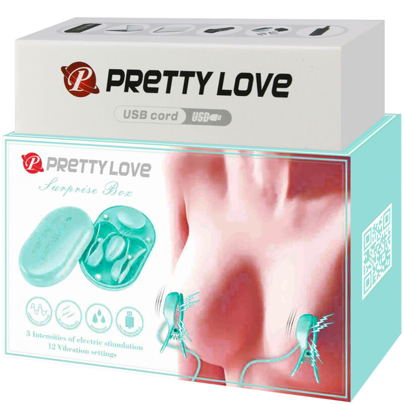 PRETTY LOVE - SCATOLA A SORPRESA PINZETTE PER ELETTROSTIMOLAZIONE BLU – Elettrostimolazione – foto 8