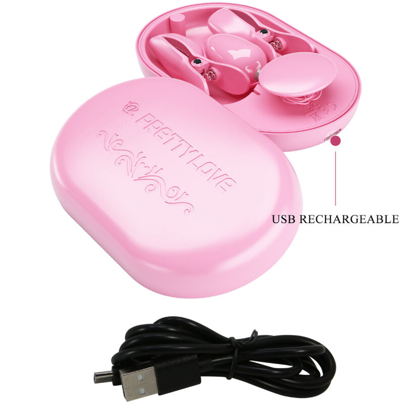 PRETTY LOVE - SCATOLA A SORPRESA PINZETTE PER ELETTROSTIMOLAZIONE ROSA – Elettrostimolazione – foto 6