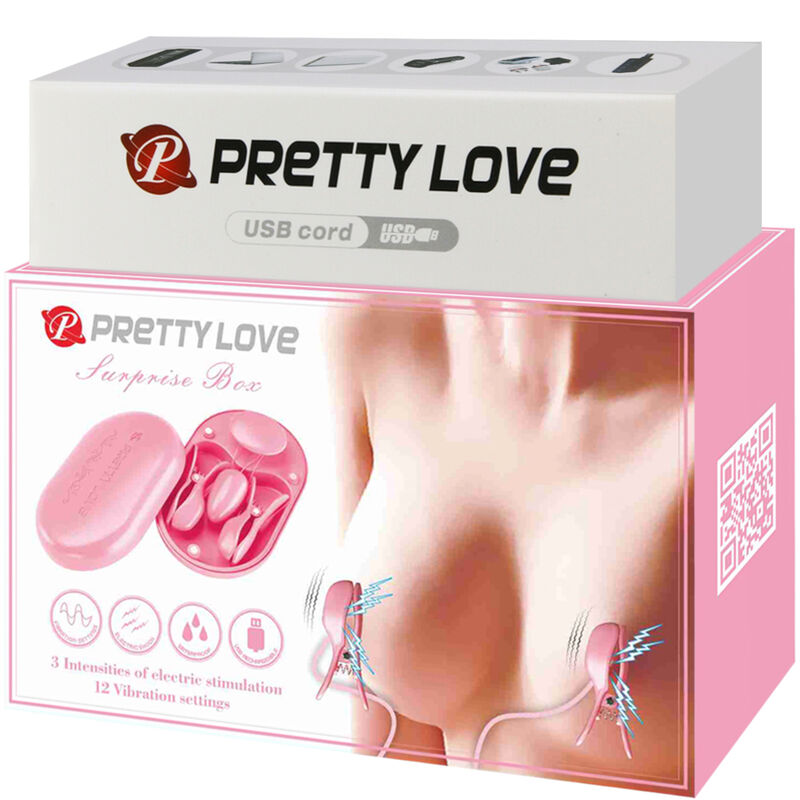 PRETTY LOVE - SCATOLA A SORPRESA PINZETTE PER ELETTROSTIMOLAZIONE ROSA – Elettrostimolazione – foto 8