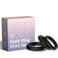 ARMONY - ANELLO TRIPLO IN SILICONE NERO – Cockring senza vibrazione
