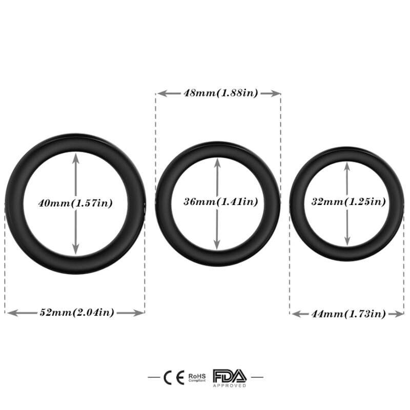 ARMONY - ANELLO TRIPLO IN SILICONE LUMINOSO – Cockring senza vibrazione – foto 4