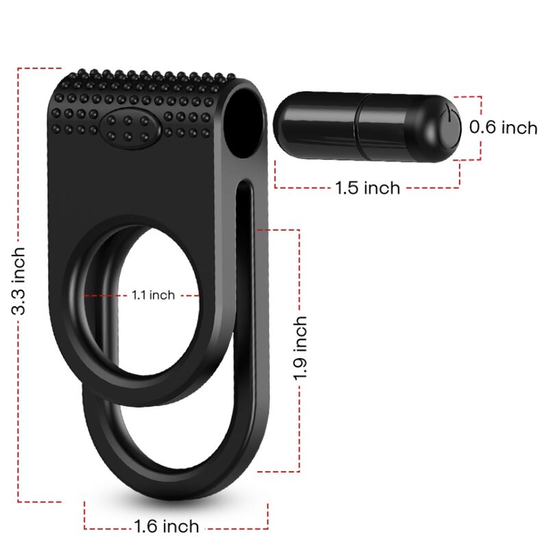 ARMONY - TWINS DOPPIO ANELLO VIBRATORE PER COPPIA NERO – Cockring con vibrazione – foto 3