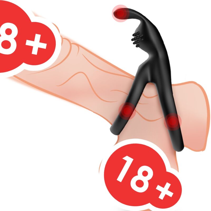 ARMONY - ANELLO TENSY DOUBLE CONIGLIO NERO – Cockring senza vibrazione – foto 4