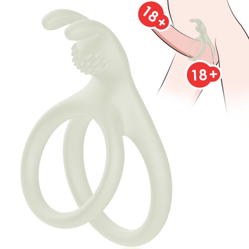 ARMONY - ANELLO TENSY DOUBLE CONIGLIO LUMINOSO – Cockring senza vibrazione – foto 4