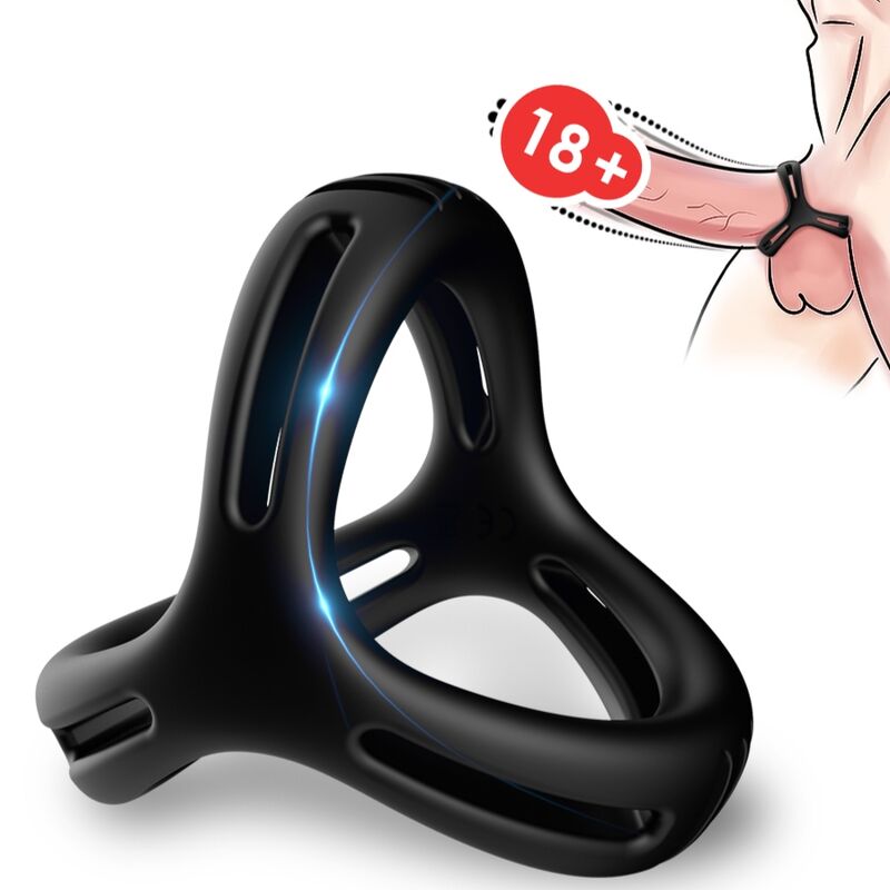 ARMONY - X-RING MULTIPOSIZIONE NERO – Cockring senza vibrazione