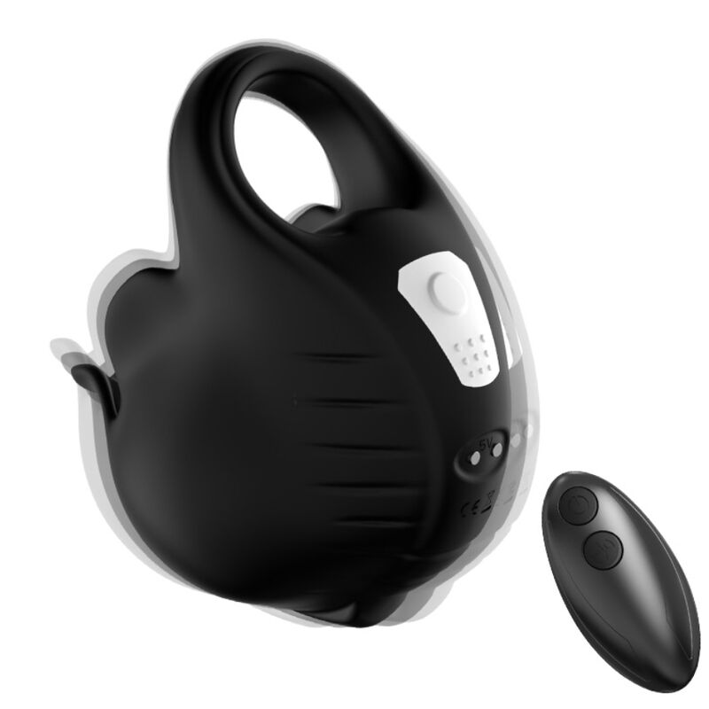 ARMONY - ANELLO VIBRATORE PER COPPE TELECOMANDO NERO – Cockring con vibrazione