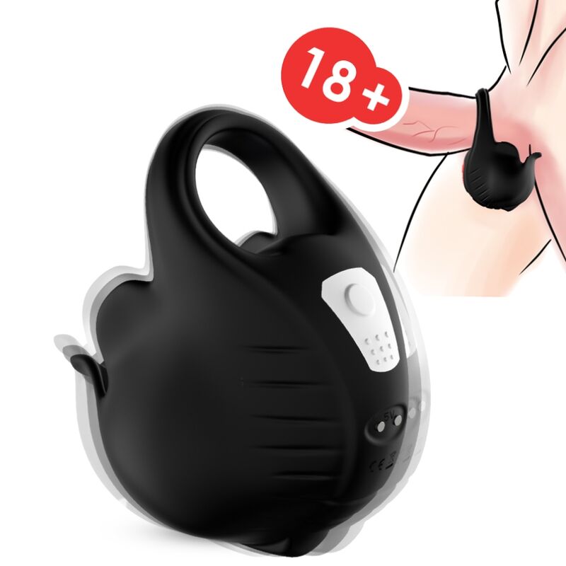 ARMONY - ANELLO VIBRATORE A COPPE NERO – Cockring con vibrazione
