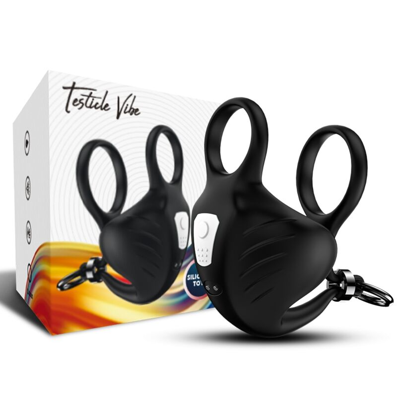 ARMONY - ANELLO VIBRATORE MANTA SCROTO TELECOMANDO NERO – Cockring con vibrazione – foto 5